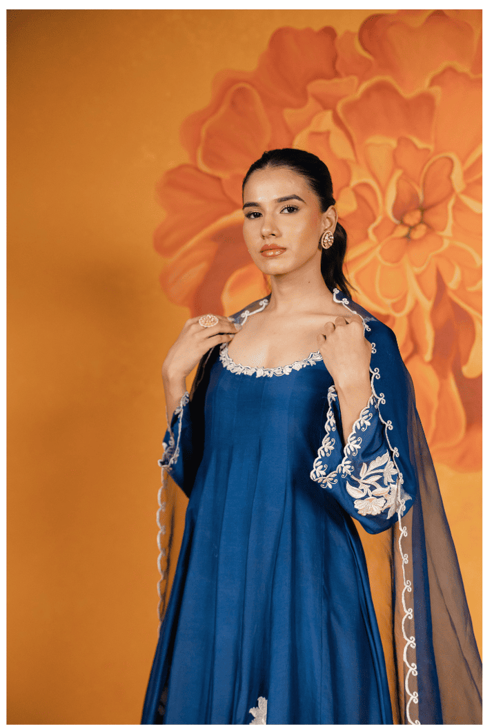 Ink Blue Anarkali Set