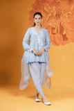 Powder Blue Short Kurta Set