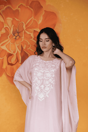 Blush Pink Kaftan Set