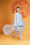 Powder Blue Short Kurta Set