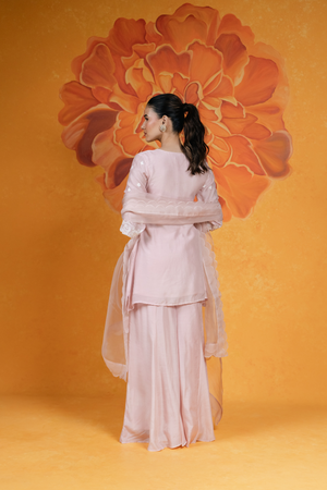 Blush Pink Short Kurta Set