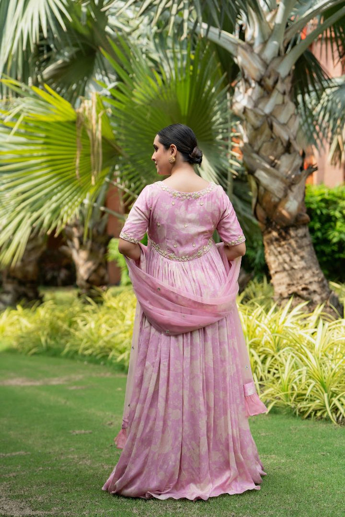 Gulabi Bagh Pleated Anarkali Set