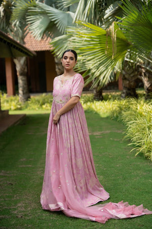 Gulabi Bagh Pleated Anarkali Set