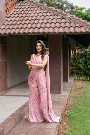 Gulabi Bagh Pre-Draped Sharara Set