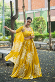 Haldi Peela Lehenga Set