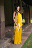 Haldi Peela One Shoulder Kaftan set